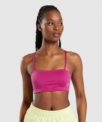 Sujetadores Deportivos Gymshark Bandeau Mujer Rosas | CO 2210BEX